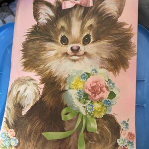 Vintage Art Print Full Color 1968 Kitten by Coby